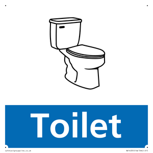 Toilet Illustrated Dementia Friendly Sign NHS Style Blue